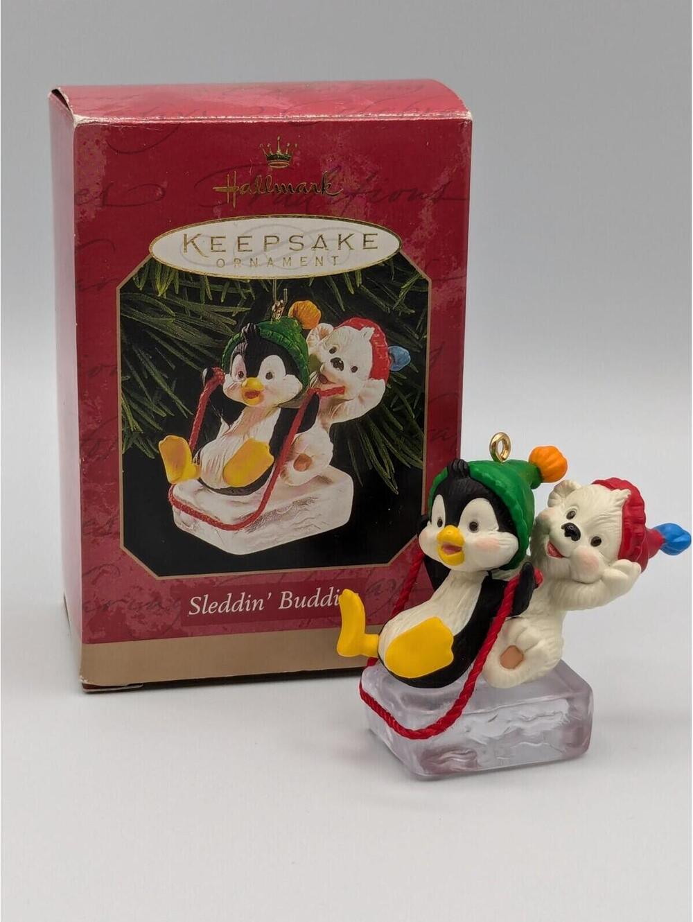 Hallmark Keepsake Sleddin' Buddies 1999 Vintage Christmas Ornament